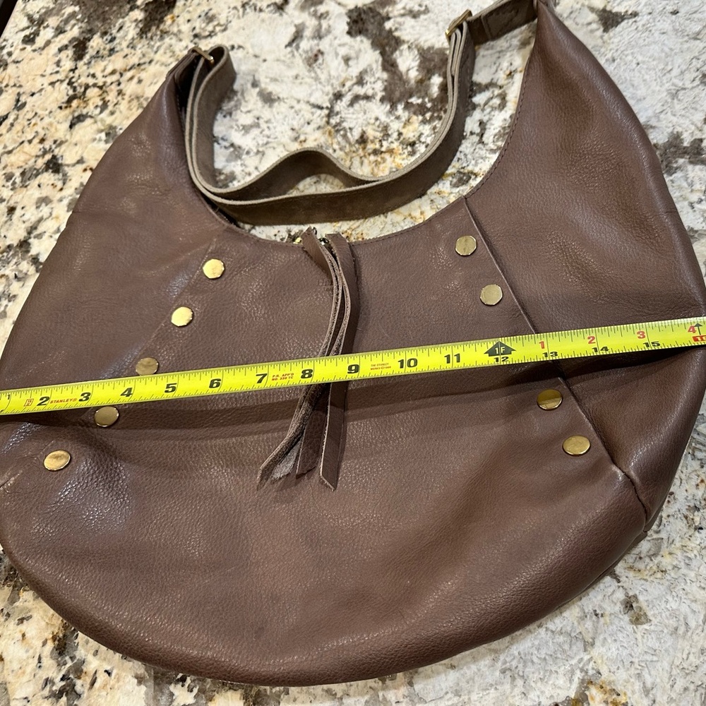 Hammitt Brown Leather Hobo with Gold Studs - Picture 6 of 7